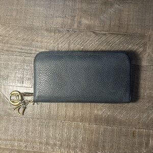 Dior Diorissimo Navy and Pink Leather Wallet